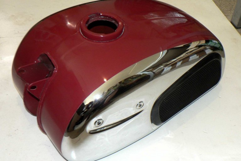 Nádrž Jawa California - finální úprava chromováním - foto č. 29